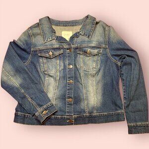 Jessica Simpson Women's Vintage Look Denim Jacket Size 1X